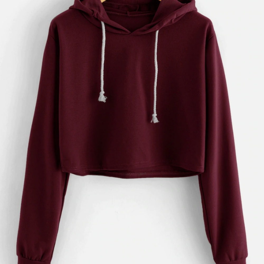 Crop top hoodie red (S) *Brand New*
